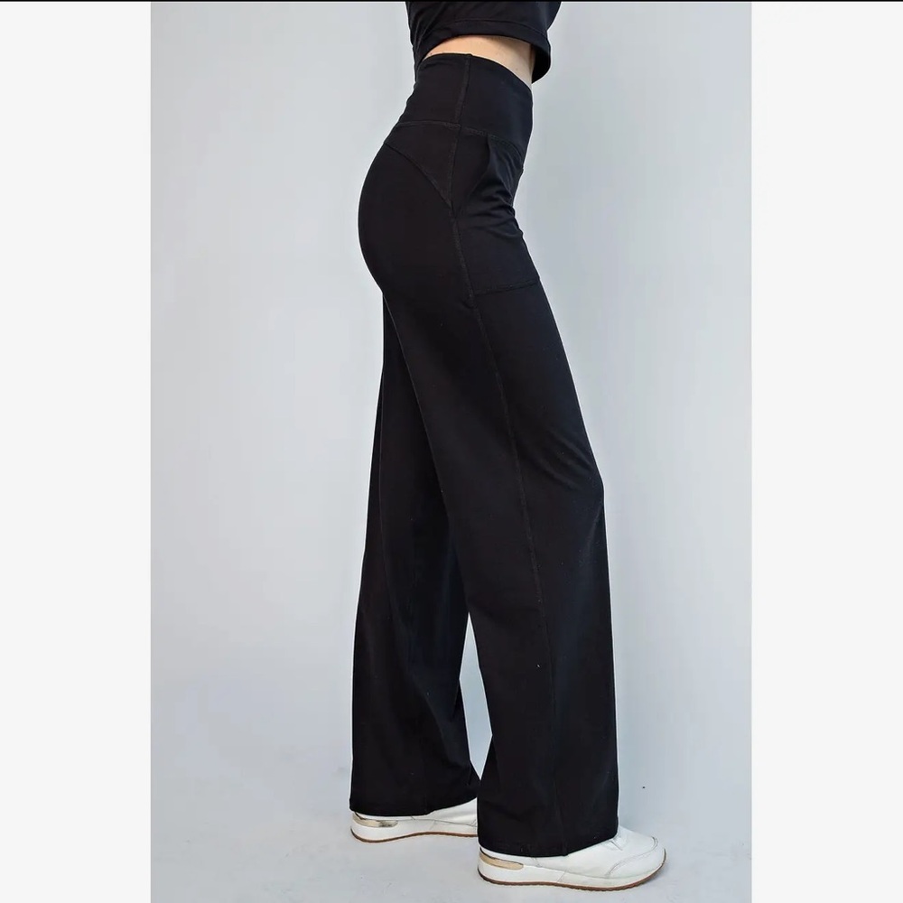 Butter Soft straight casual yoga pants sm black nwt
